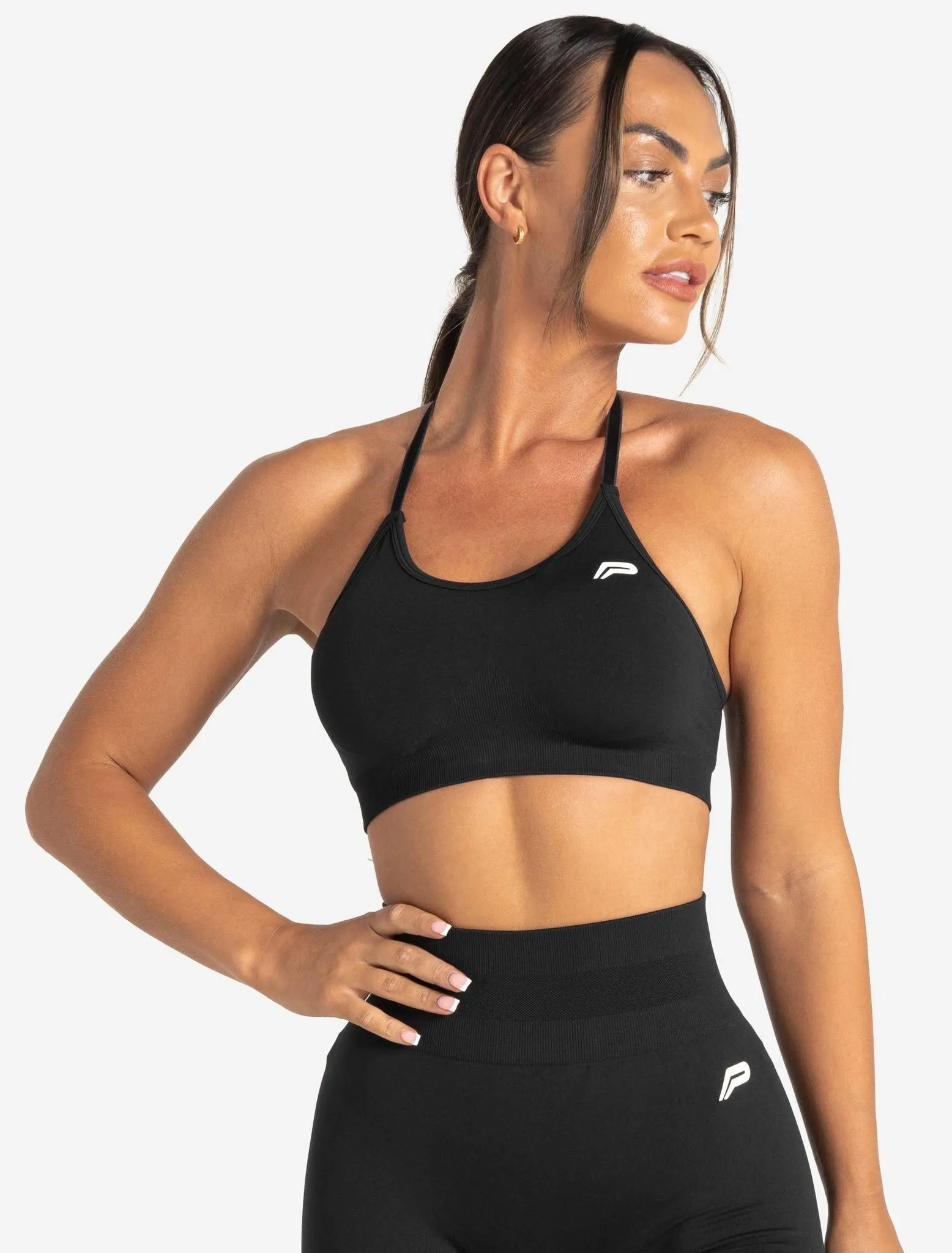 Scrunch Seamless Sports Bra - Black