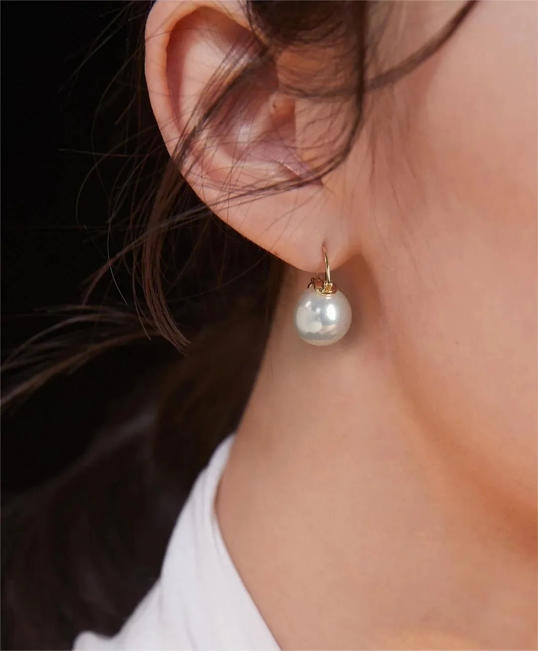 Selena - Natural Pearl Earrings