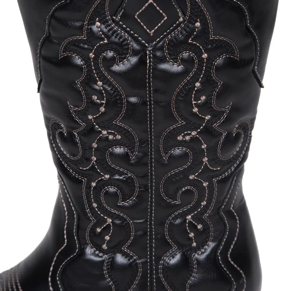 SheSole Wedding Cowgirl Boots Black