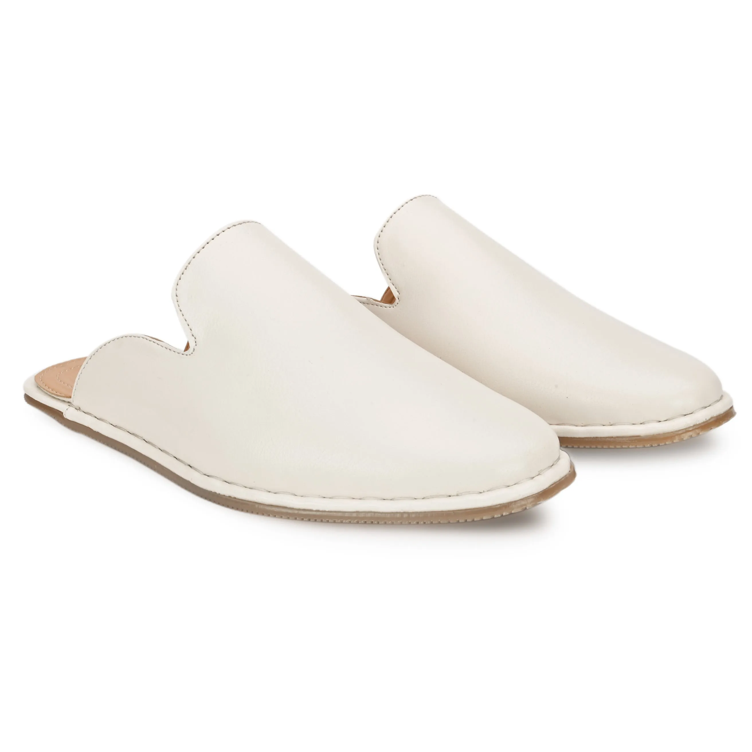 Snug  White Comfort Mules