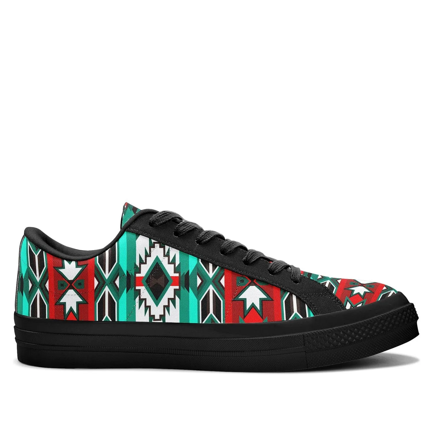 Southwest Journey Aapisi Low Top Canvas Shoes Black Sole