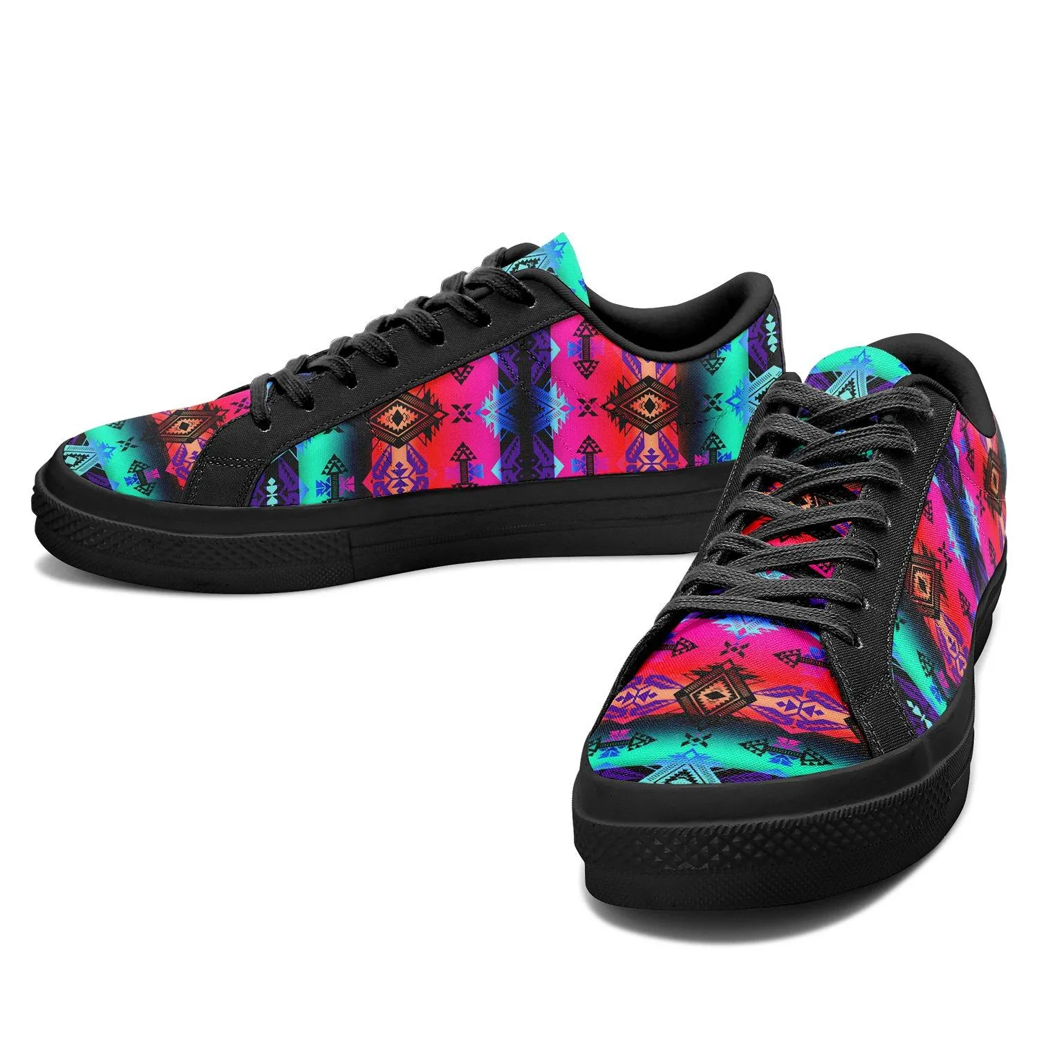 Sovereign Nation Sunrise Aapisi Low Top Canvas Shoes Black Sole