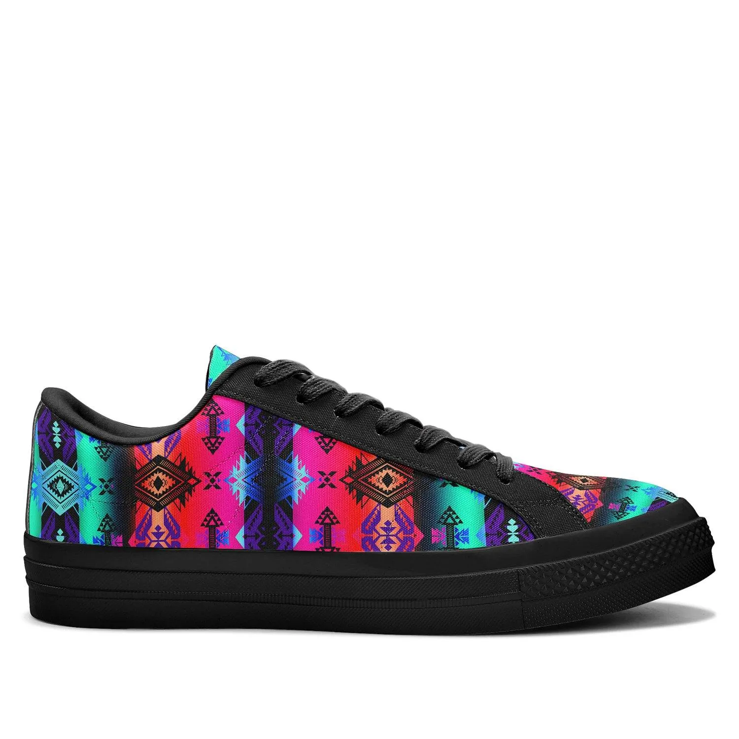 Sovereign Nation Sunrise Aapisi Low Top Canvas Shoes Black Sole