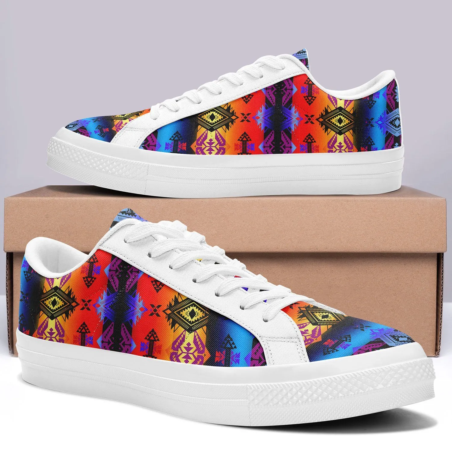 Sovereign Nation Sunset Aapisi Low Top Canvas Shoes White Sole