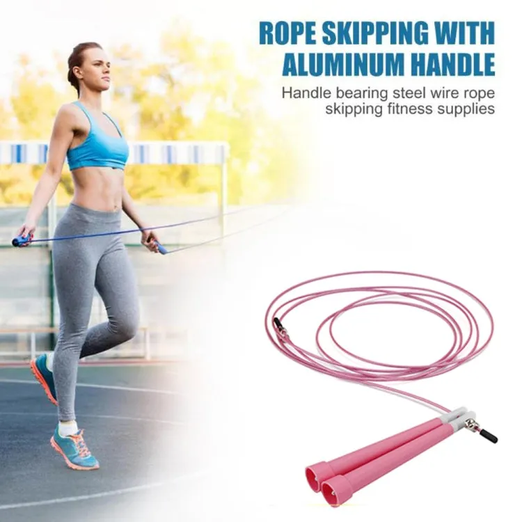 Steel Wire Skipping Skip Adjustable Fitness Jump Rope，Length: 3m(Orange)