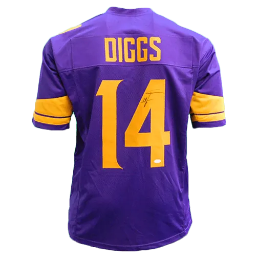 Stefon Diggs Autographed Pro Style Football Jersey Color Rush (JSA)