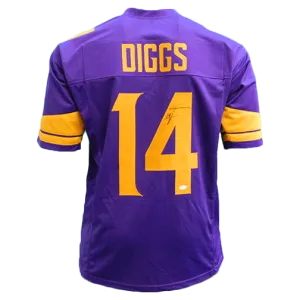 Stefon Diggs Autographed Pro Style Football Jersey Color Rush (JSA)