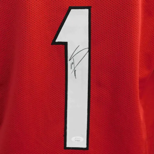 Stefon Diggs Autographed Red College Football Jersey (JSA)