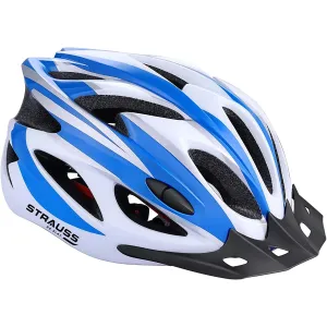 Strauss Adjustable Cycling Helmet with Detachable Visor | Light Weight with Superior Ventilation | Mountain, Road Bike & Skating Helmet | Ideal for Adults and Kids, (Black/Red)