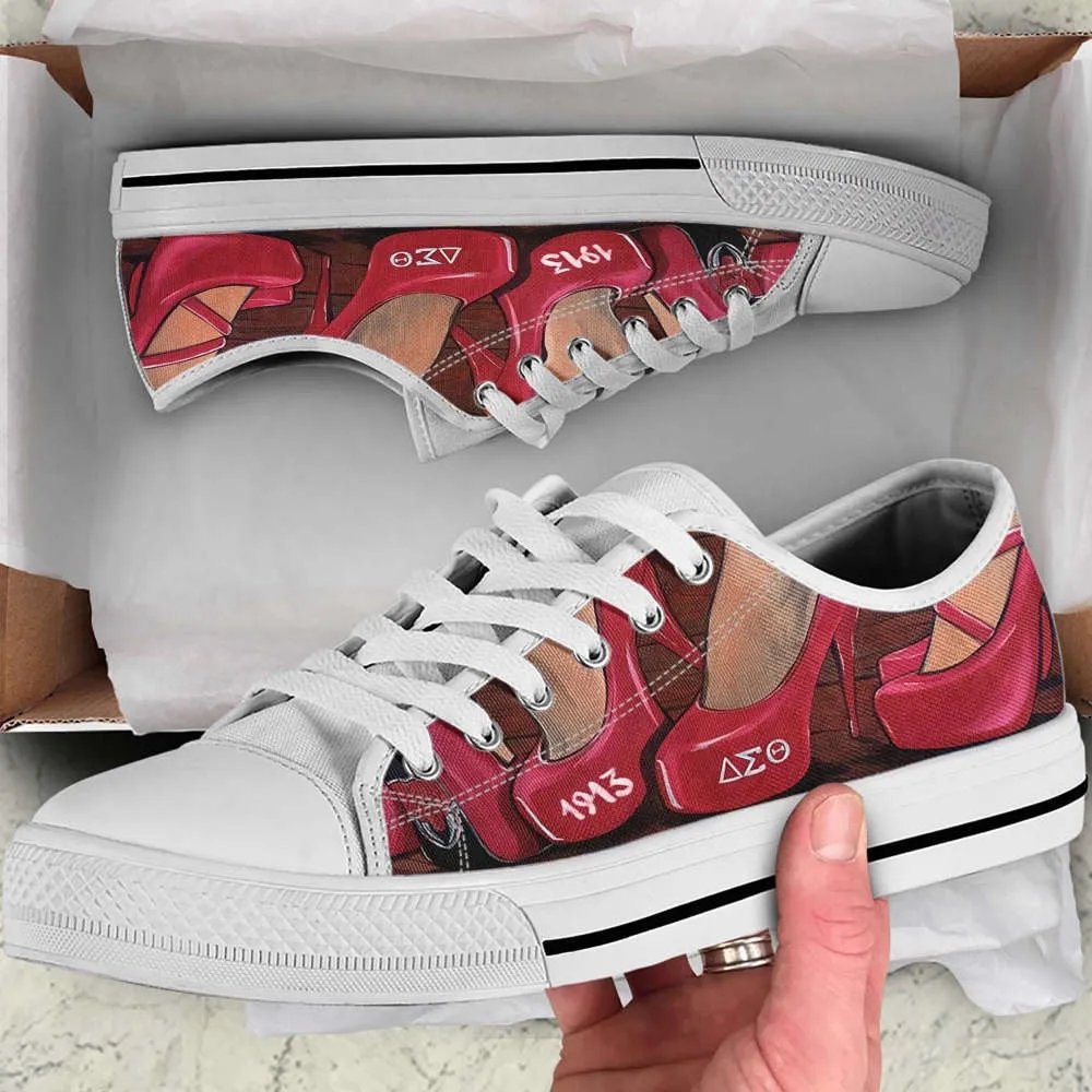 Stylish Delta Sigma Theta Low Top Shoes, Low Top Sneaker, Low Top Canvas Shoes