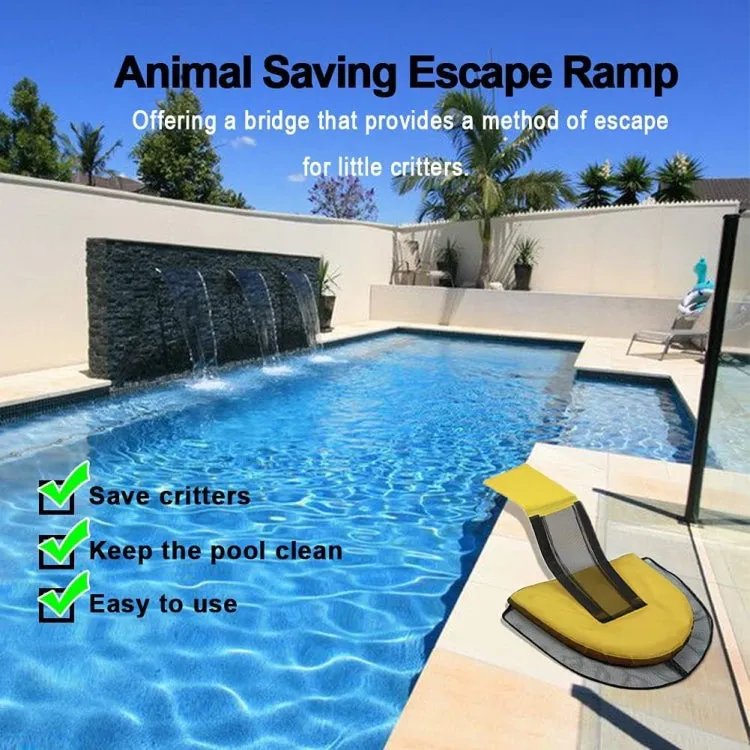 Swimming Pool Small Animal Escape Net Animal Escape Channel, Color: Yellow