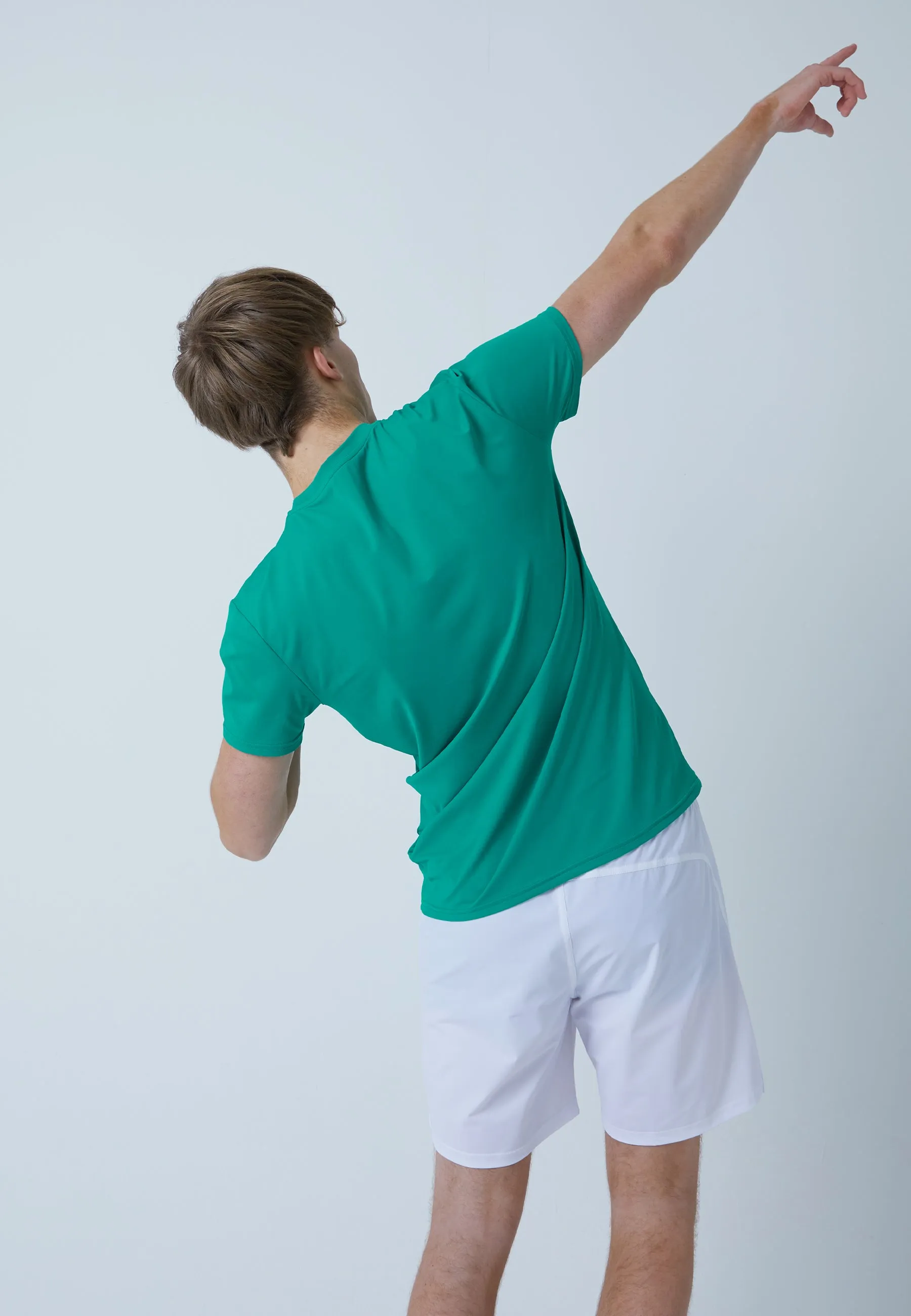 Tennis T-Shirt with crew neck, emerald green