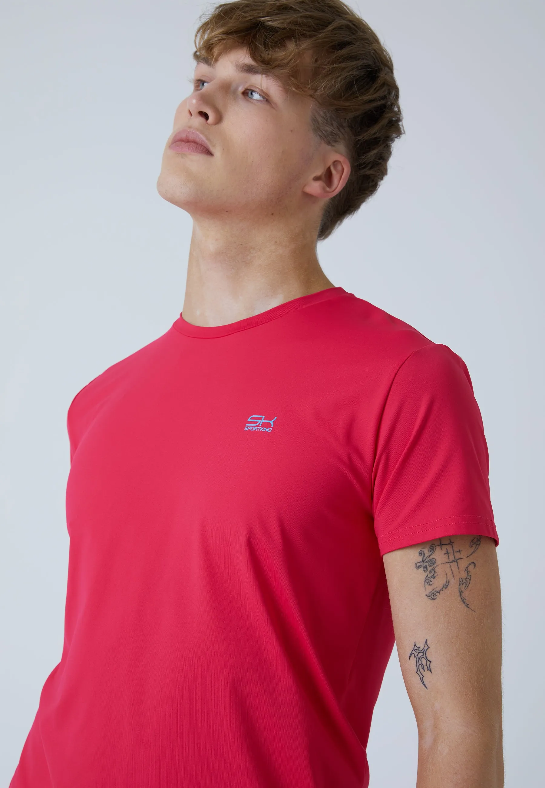 Tennis T-Shirt with crew neck, pink