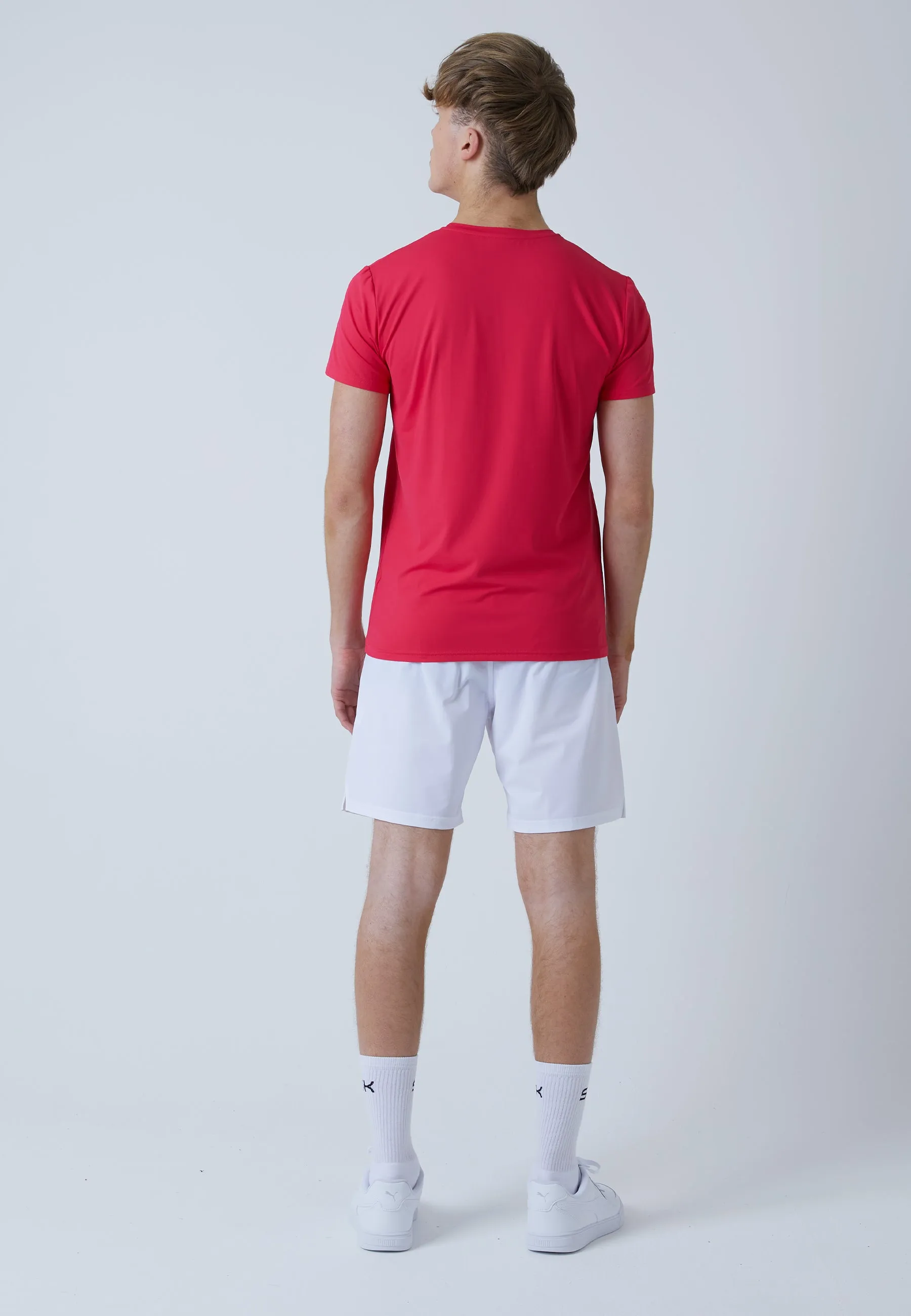 Tennis T-Shirt with crew neck, pink