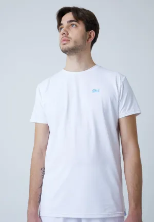 Tennis T-Shirt with crew neck, white