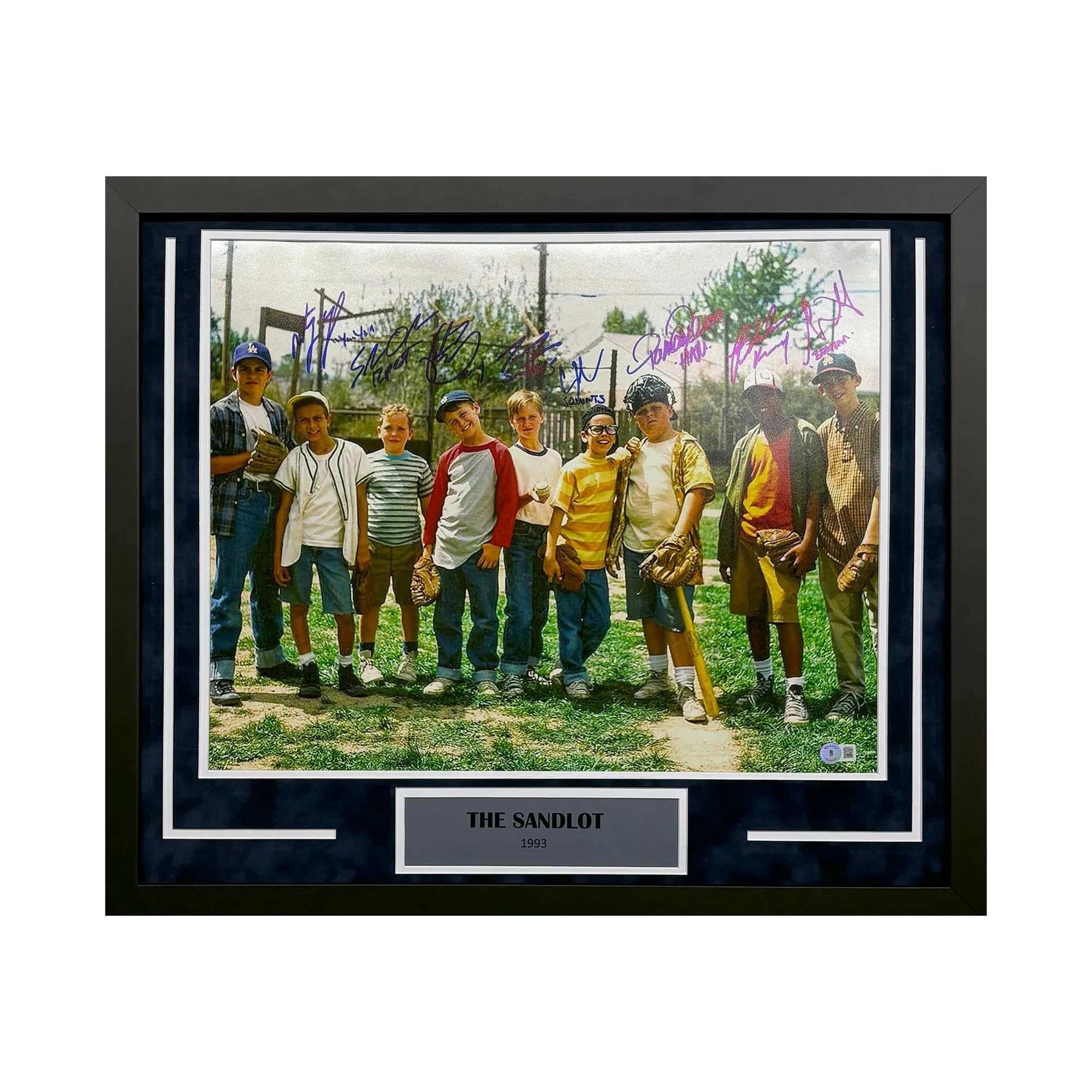 The Sandlot Cast Hand Signed & Framed 16x20 Baseball Photo