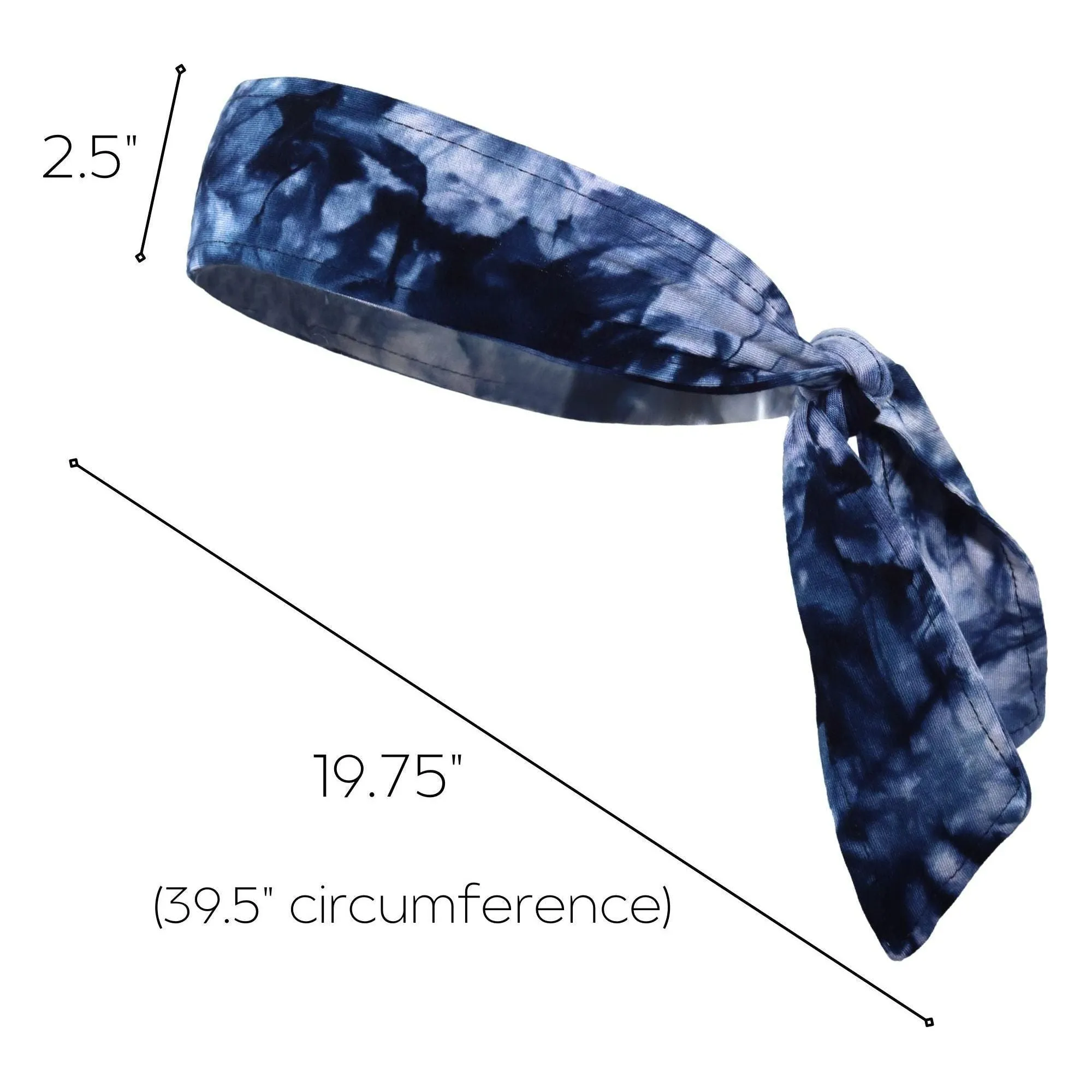 Tie-Dye Blue Tie Headband