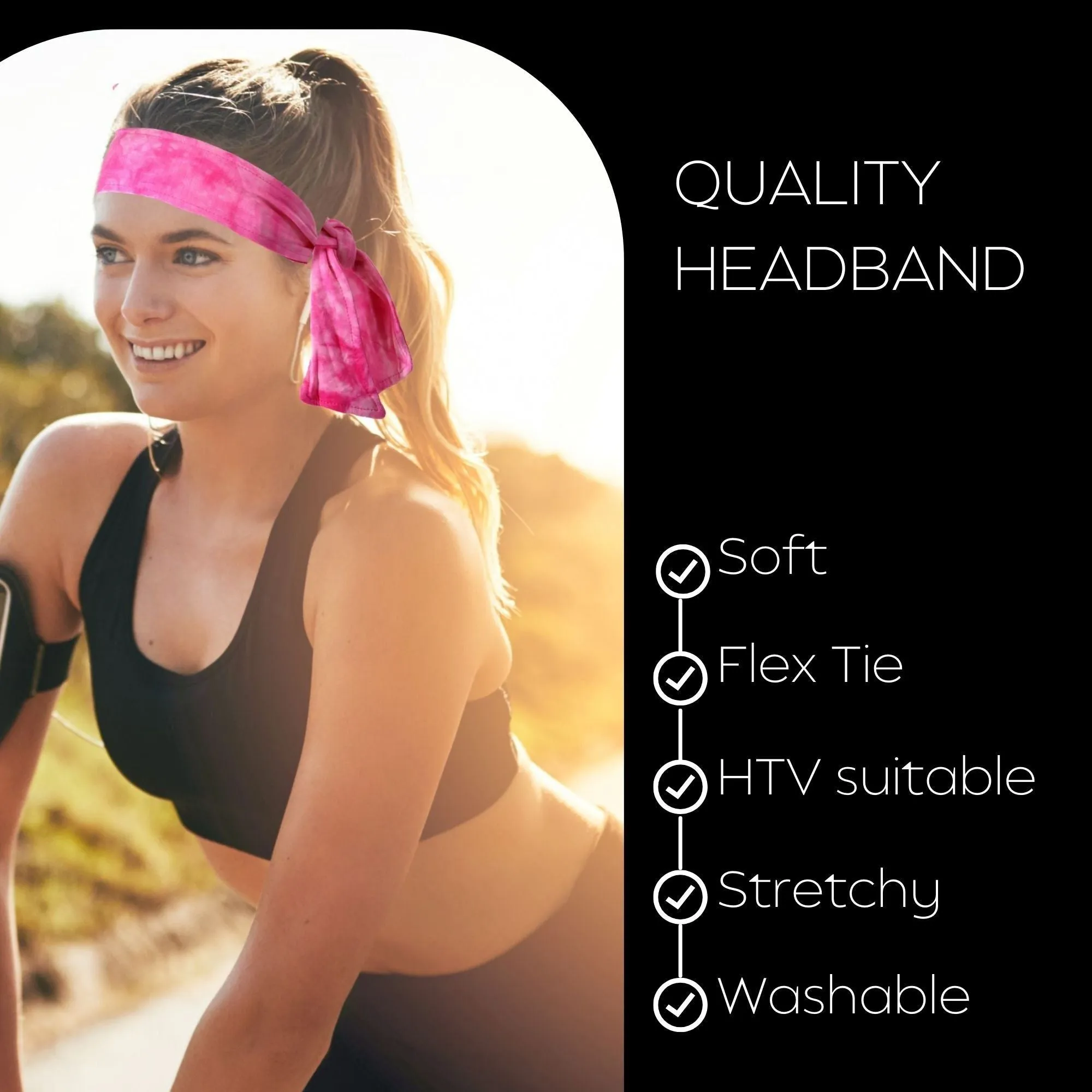 Tie-Dye Pink Tie Headband