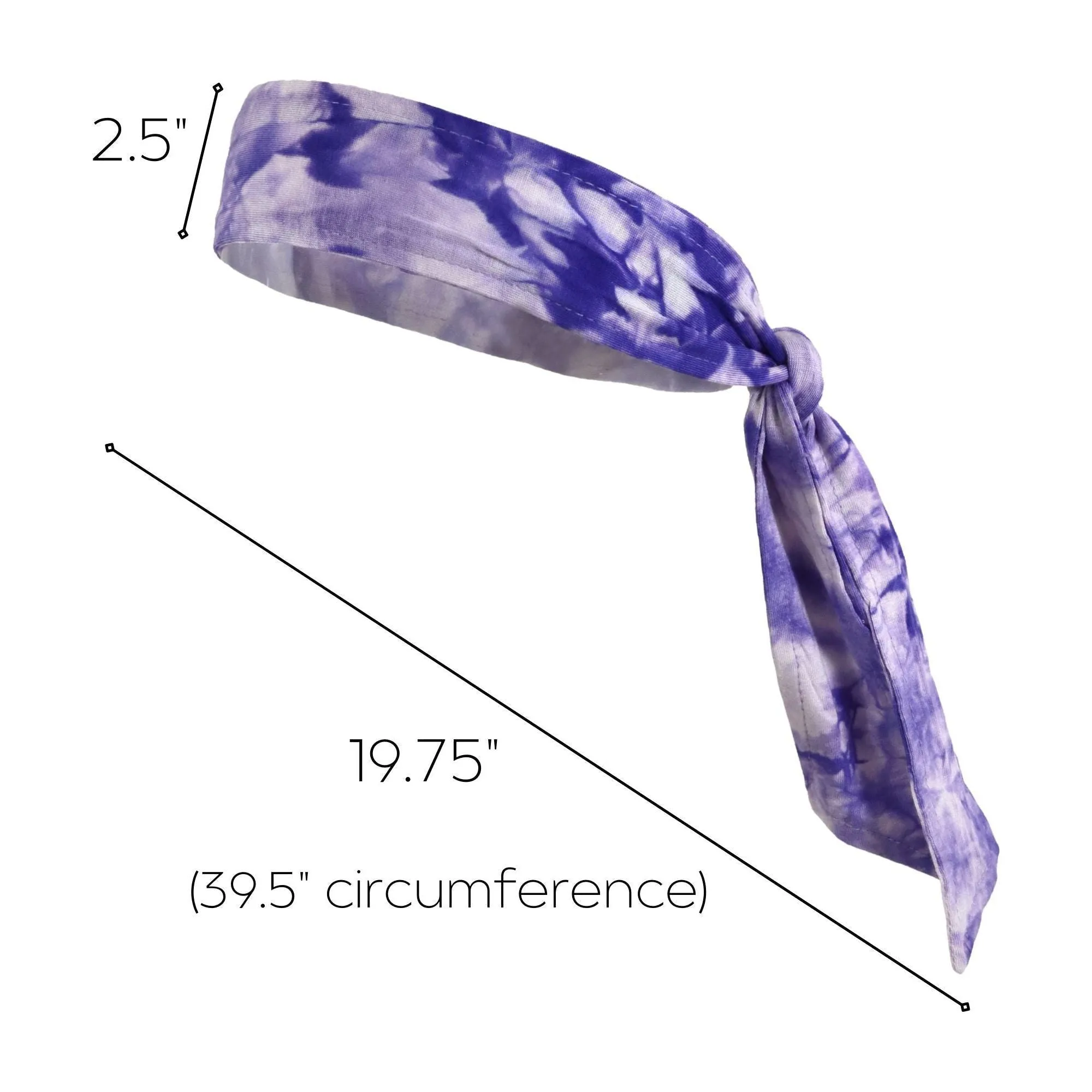 Tie-Dye Purple Tie Headband