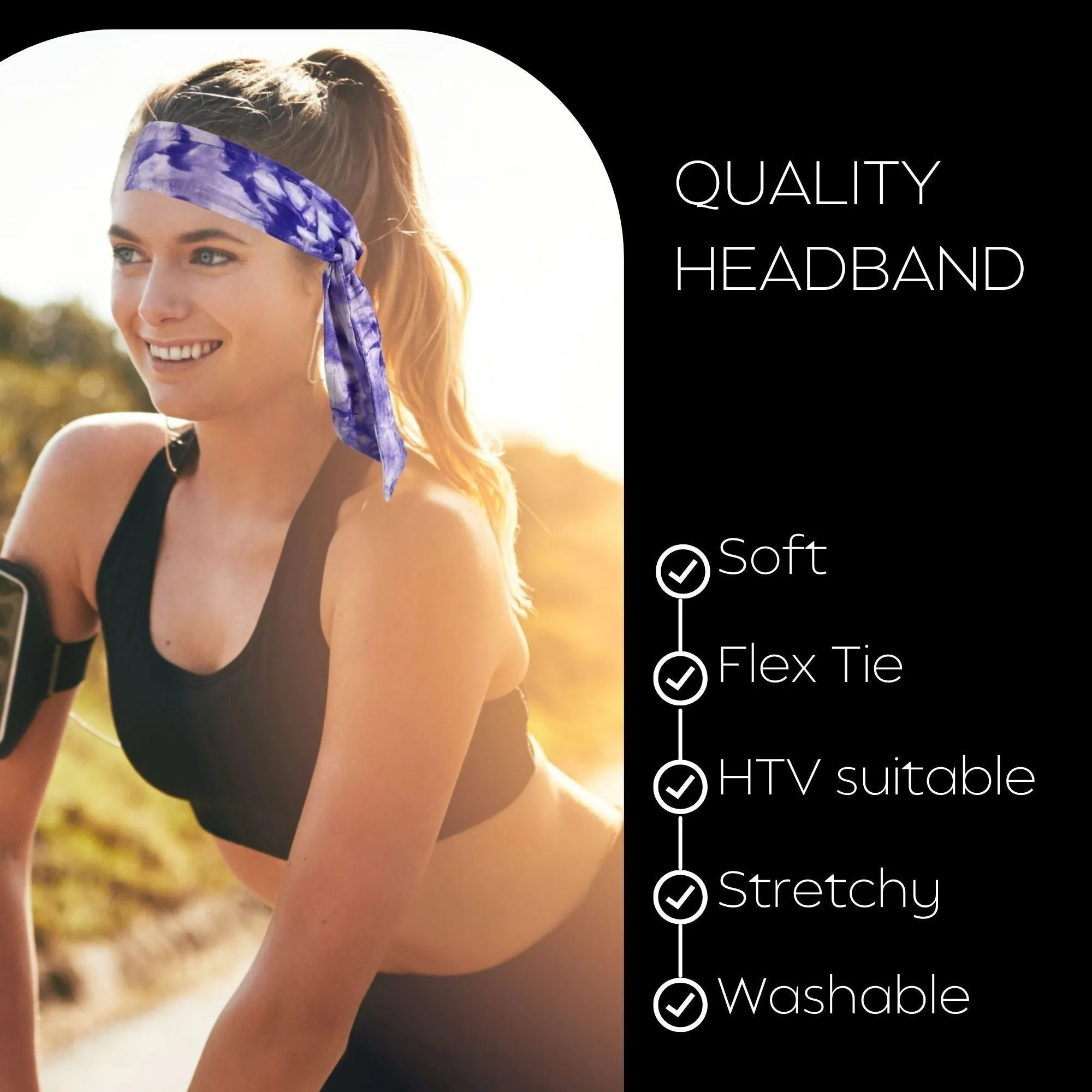 Tie-Dye Purple Tie Headband