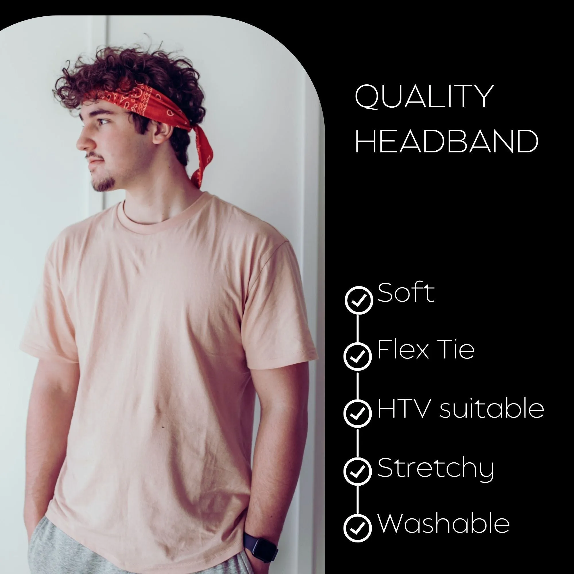 Tie-Dye Red Tie Headband