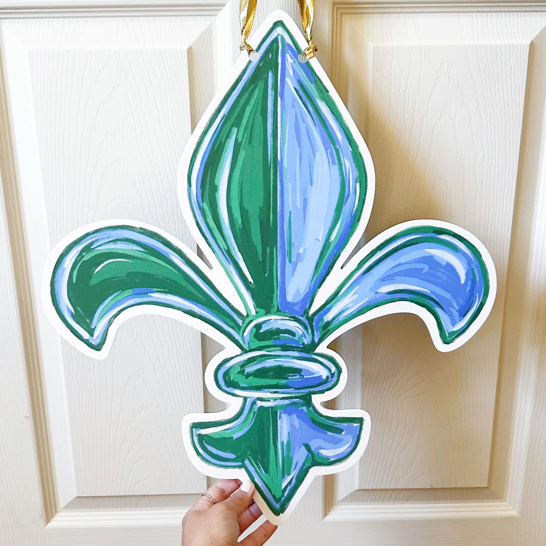 Tulane Fleur De Lis Door Hanger