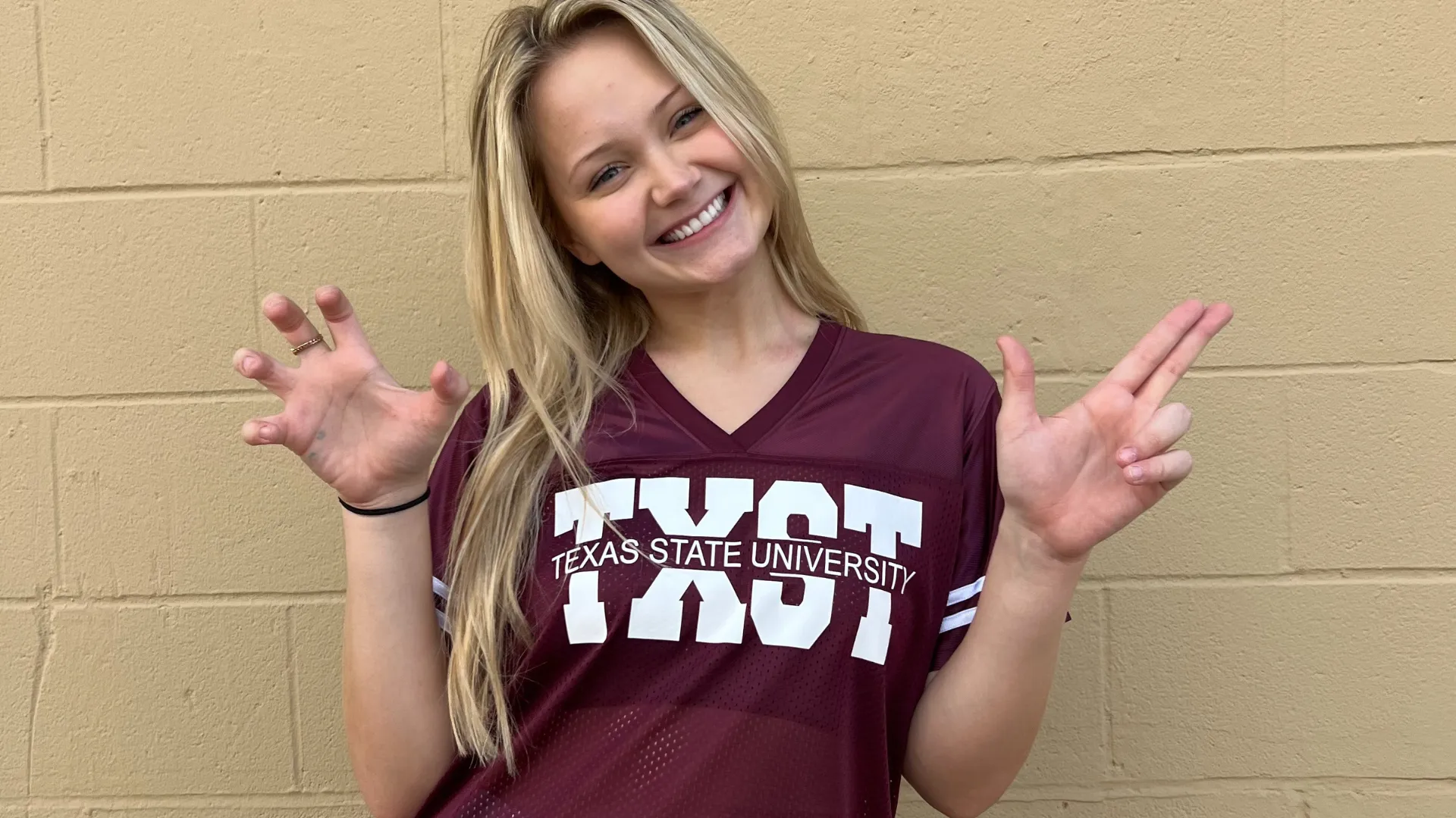 TXST Maroon and White Football Jersey