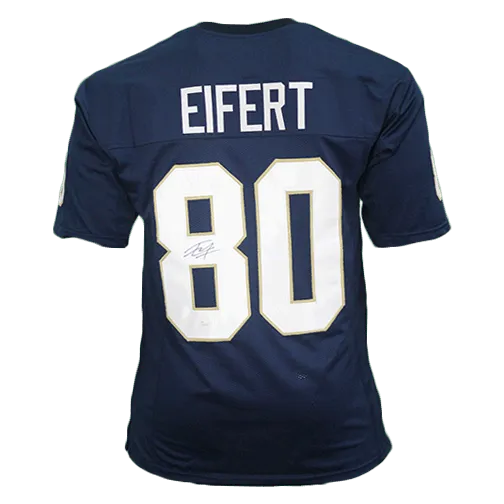 Tyler Eifert College Style Autographed Football Jersey Navy (JSA)