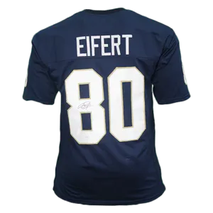 Tyler Eifert College Style Autographed Football Jersey Navy (JSA)