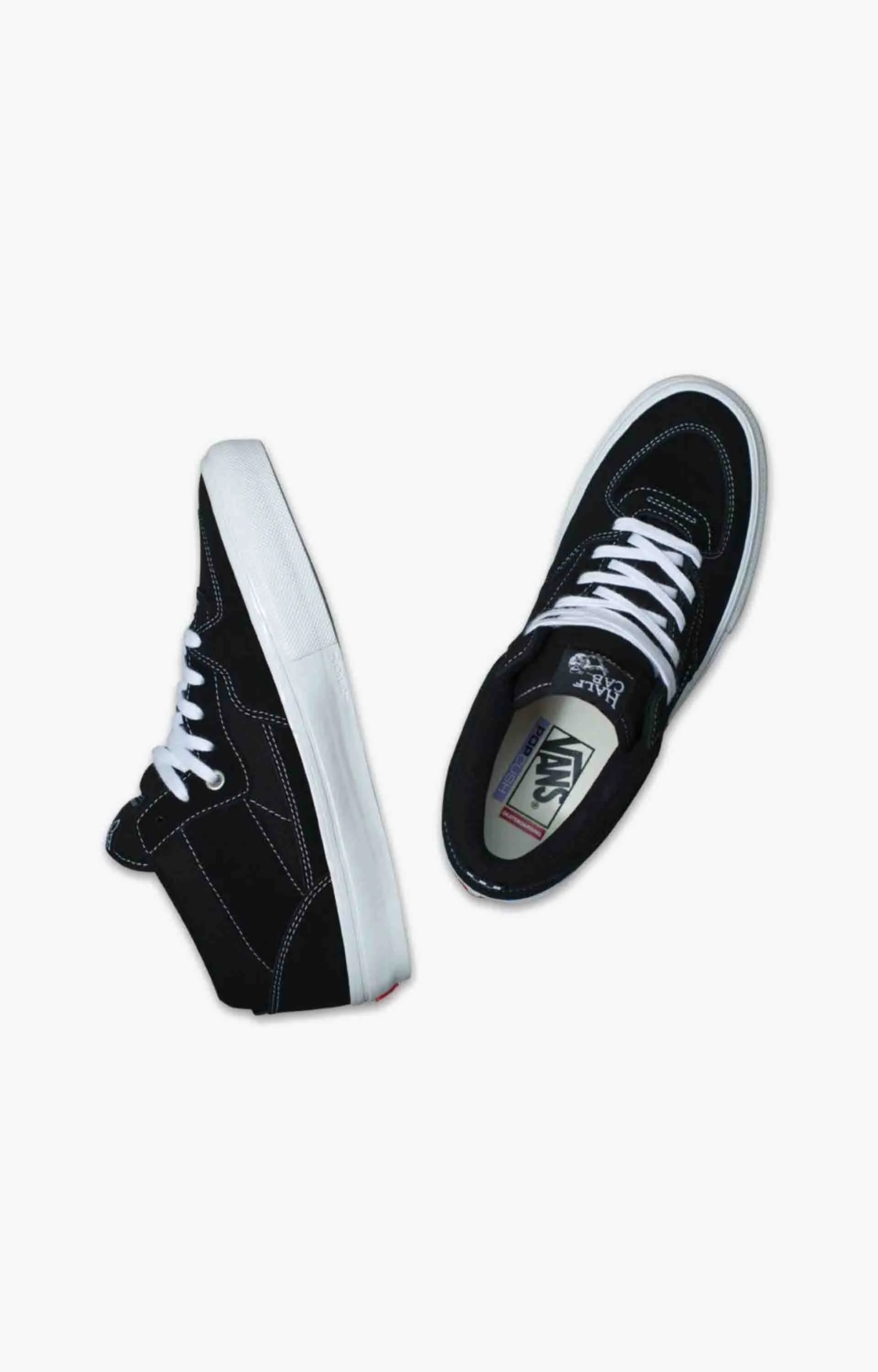 Vans Skate Half Cab Pro Shoes, Black/White