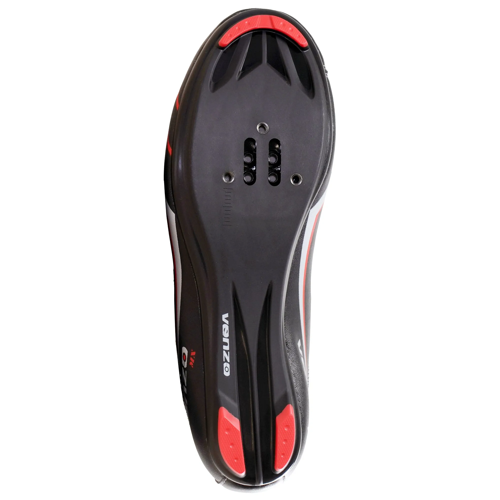 Venzo Bicycle Road Cycling Riding Shoes - 3 Straps - Compatible with Look Delta & for Shimano SPD-SL - Perfect for Road Racing Bikes Black 37