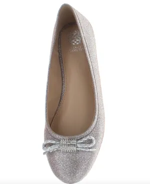 Vince Camuto Girls Penelope Iridescent Silver Dress Shoes