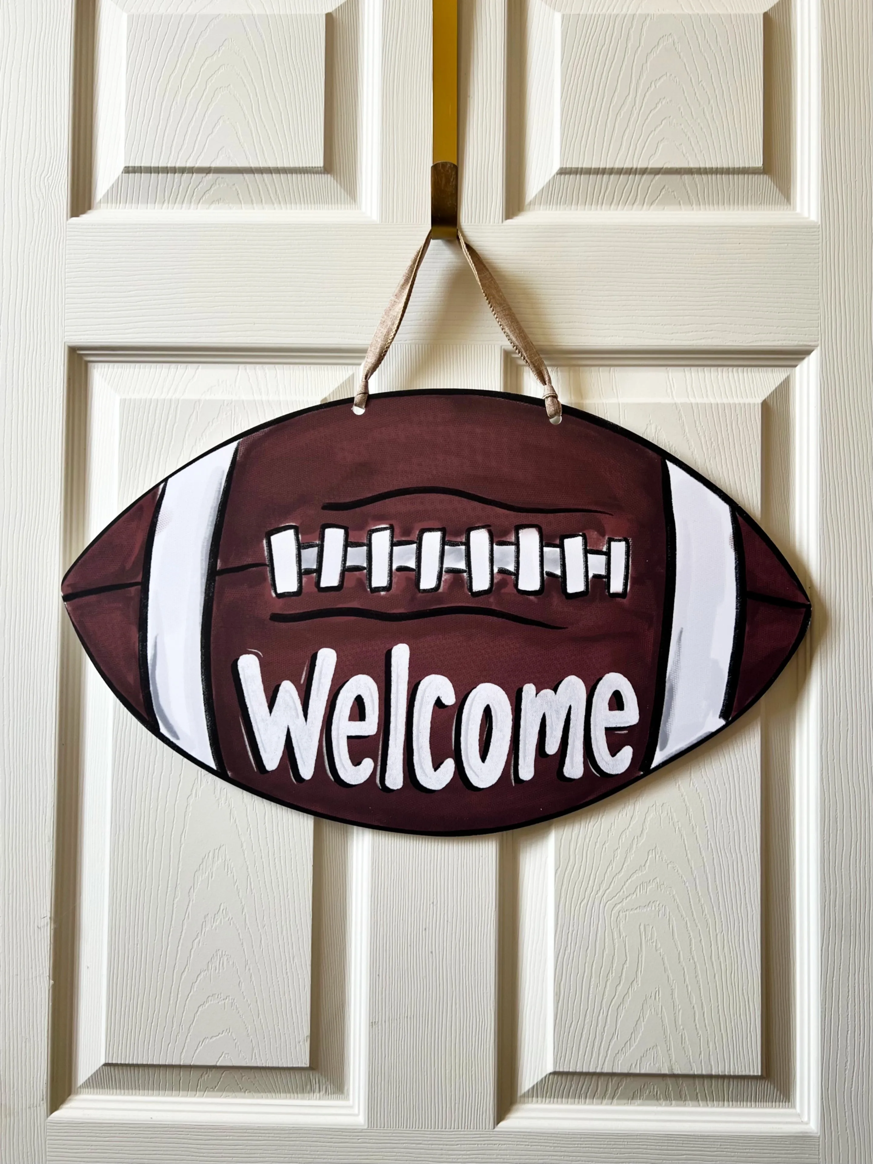 Welcome Football Door Hanger