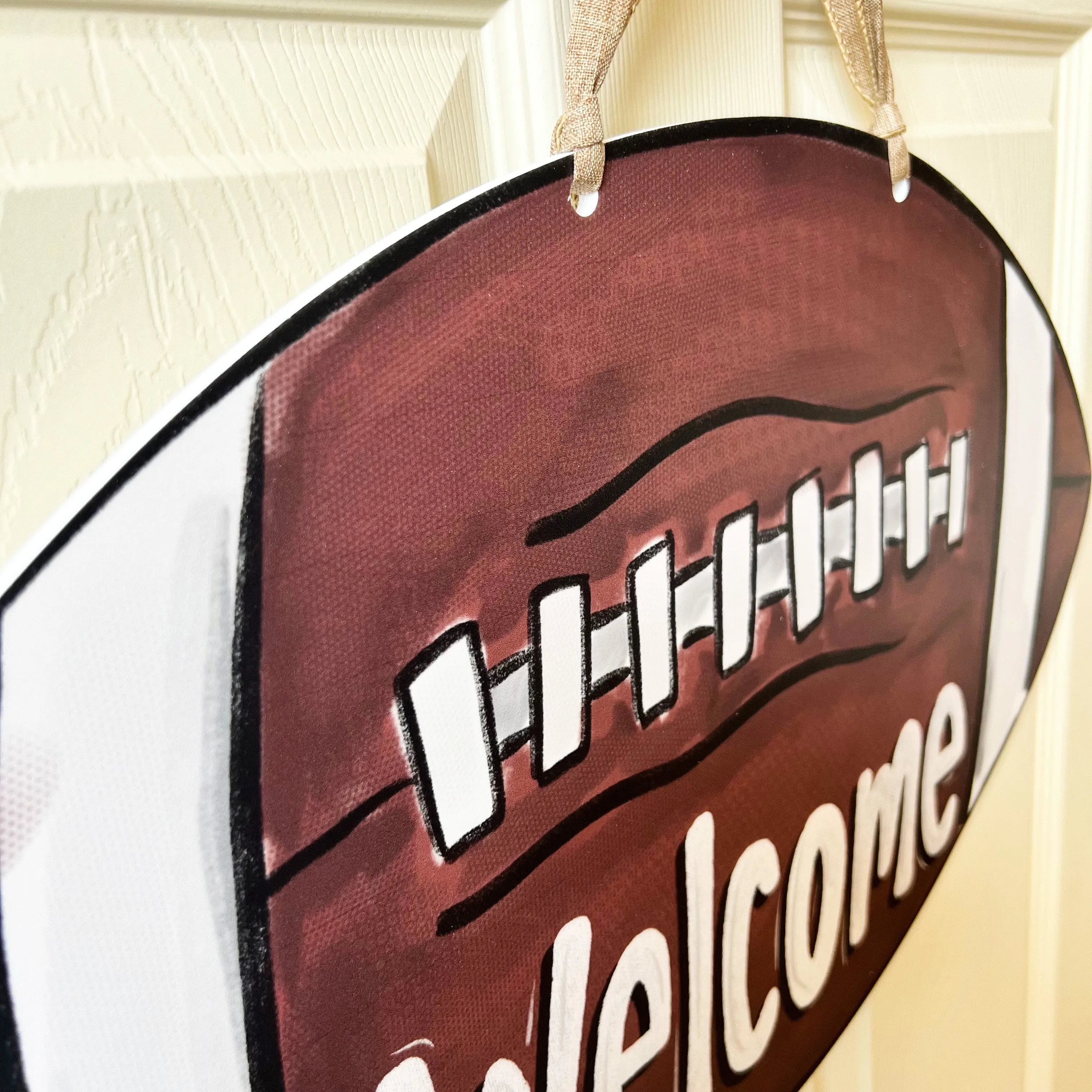 Welcome Football Door Hanger