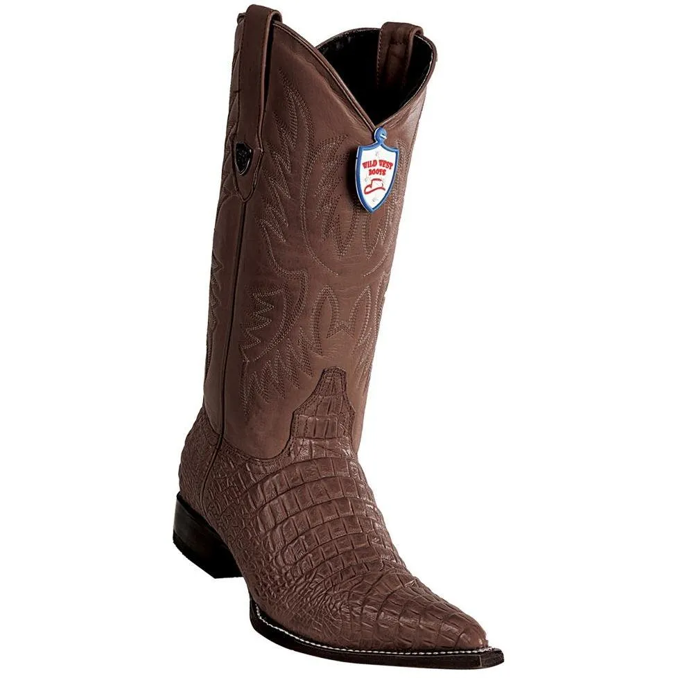 Wild West Boots #6955907 Men's | Color Brown | Men’s Wild West Caiman Belly Print Boots 3X Toe Handcrafted