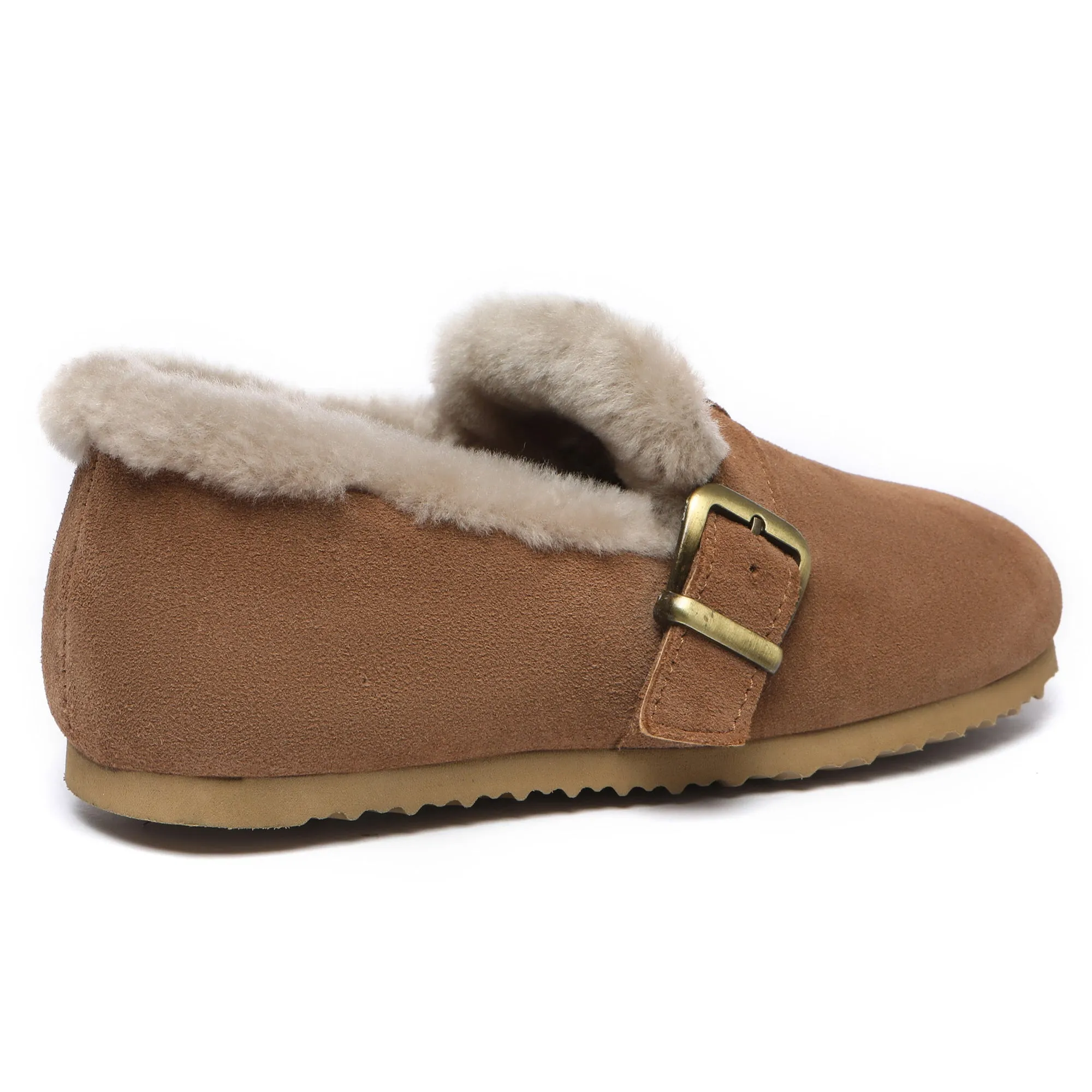 Women Suede Sheepskin Lined Loafer