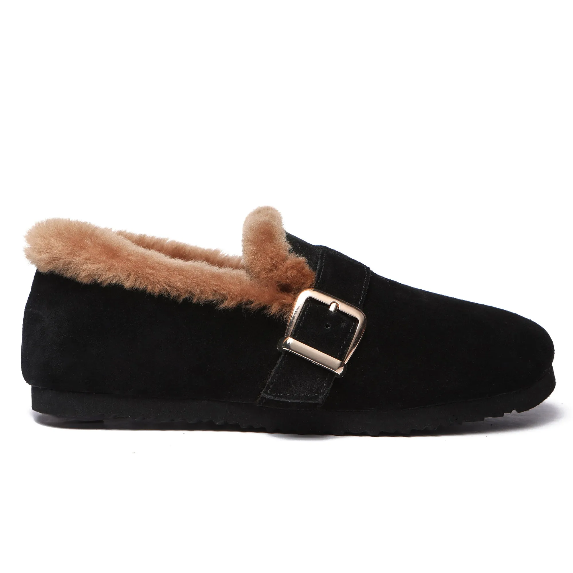 Women Suede Sheepskin Lined Loafer