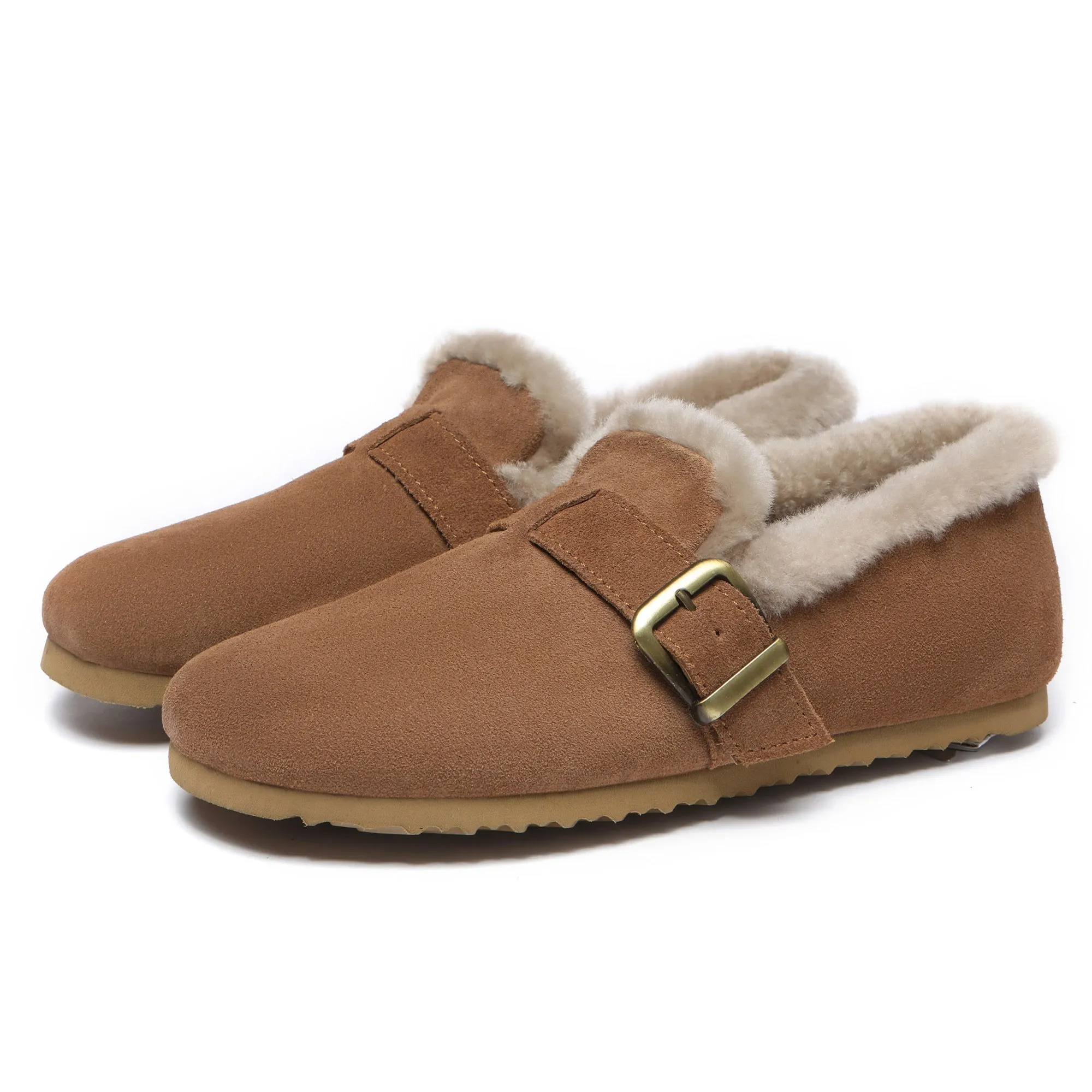 Women Suede Sheepskin Lined Loafer