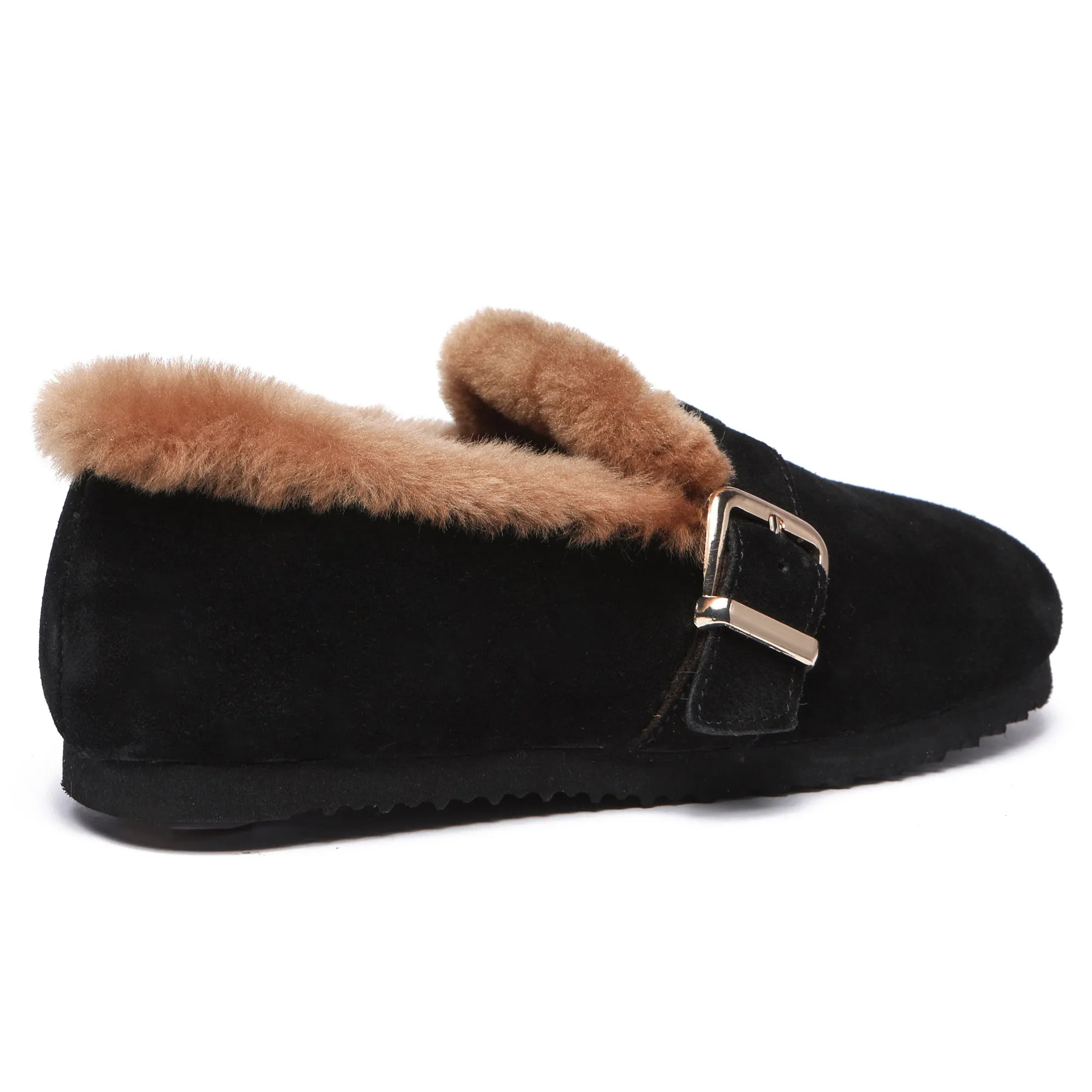 Women Suede Sheepskin Lined Loafer