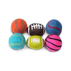 Wool Football Cat Toy, 2pcs