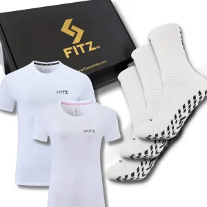 Workout Pack 3 Grip Socks and 1 Free Active Shirt - Gift Box